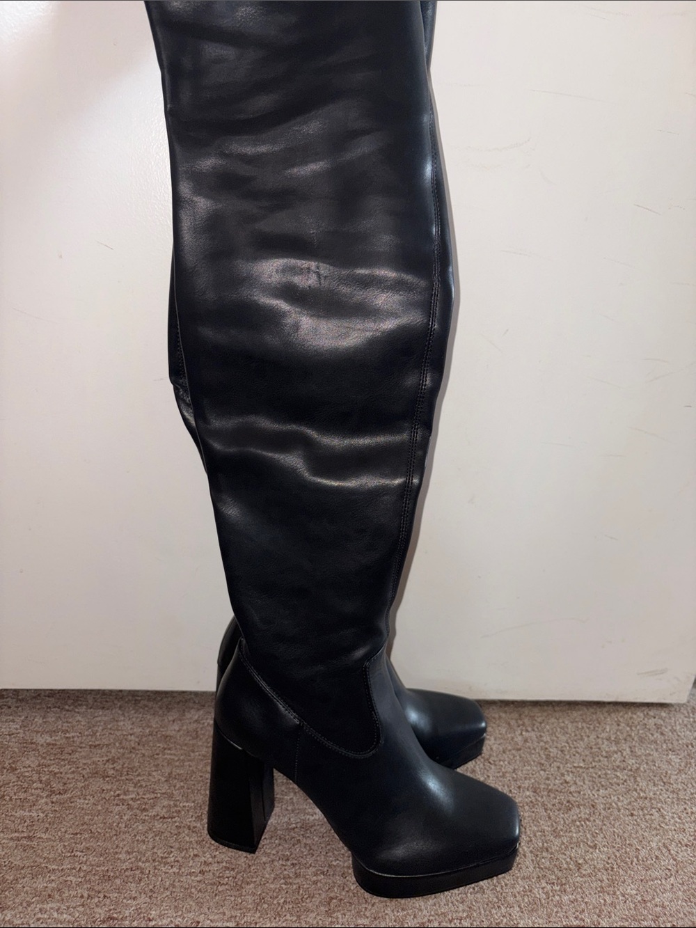Jessica Simpson Black Over-the-Knee Platform Heel Boots